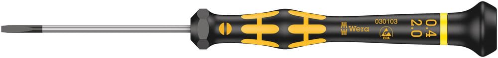 Wera Flat Precision Screwdriver 0.4 x 2 mm Tip