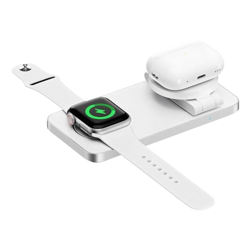 Cargador rápido de 15 W estación de carga 3 en 1 y base inalámbrica para teléfono y reloj