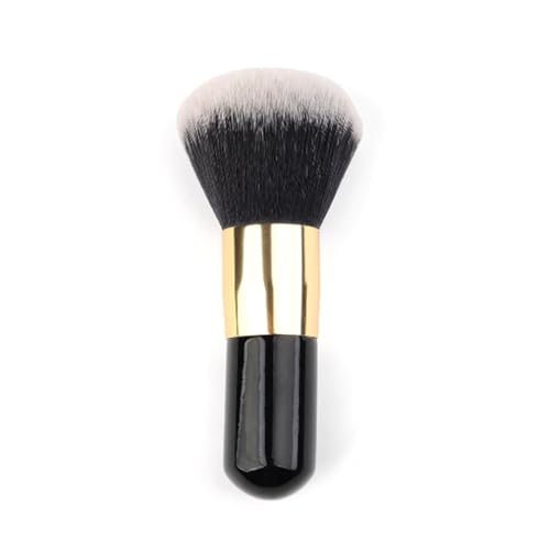 ULTECHNOVO Brocha Plana para Base de Maquillaje Líquida Negra Nylon para Aplicación de Crema, Pincel Kabuki Profesional Compatible Cremas para Maquillaje Facial