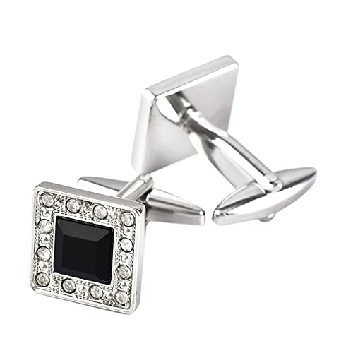 Mancuernillas Daesar cobre para hombres cuadradas plata miniatura 1