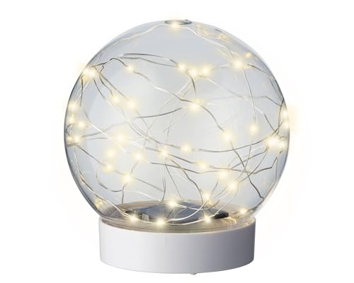 Solar LED Kugelleuchte 16x17cm Kunststoff - Solarkugel Gartenleuchte Schwimmlicht für Pool Gartenteich Beet - schwimmende Kugel Solarleuchte - Solarlicht Gartendeko Teichdeko Pooldeko - Warmweiß