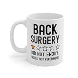 Perfect Printables Funny Back Surgery Coffee Mug Gifts, Spine Vertebrae Operation One Star Review Zero Stars Would Not Recommend Cup