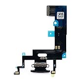 Johncase Original iphone 4s USB Charging Port ,Replacement USB Charger Charging Port Dock Connector Flex Cable with Microphone for iphone 4s (Black)