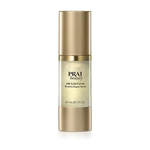 24K Gold by Prai Wrinkle Repair Day Serum 30ml, Deep Hydrating Express Facelift Serum for Smooth Younger Looking Skin Cover