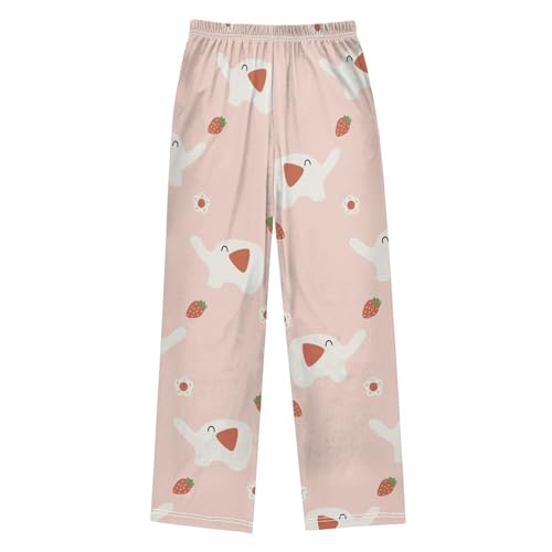 Elephant Cartoon Boys Pants Boys Athletic Pants Long Pant for Boy with Pockets Wide-Leg Size 6-14Y2