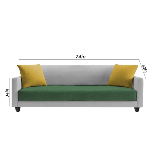 Image of Casaliving Dominic 3 Seater Sofa Set for Living Room (Green Grey Fabric) Premium Fabric Sofa