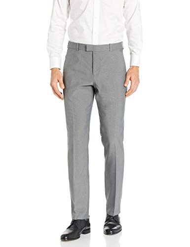 Perry Ellis Men's Portfolio Modern Fit Subtle Performance Pant, Alloy, 33x34