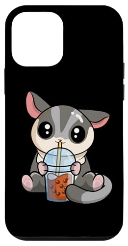 Cute Kawaii Boba Tea Bubble Tea Drinking Sugar Glider Lover Carcasa para iPhone 12 mini