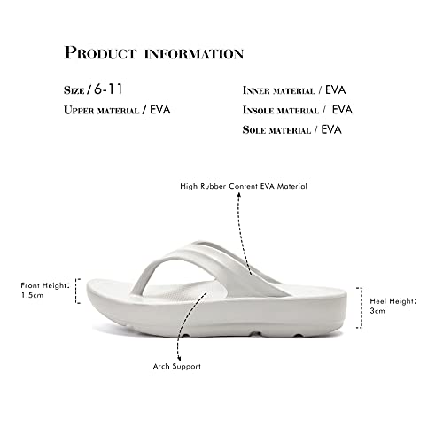 Image of FUNKYMONKEY Women's Comfort Flip Flops with Arch Support - Lightweight EVA Thong Sandals for Walking, Beach, and Daily Wear - Cushioned Footbed & Anti-Slip Sole