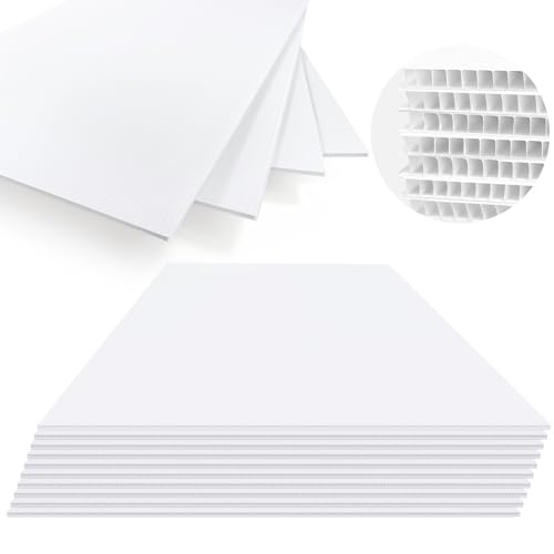 24 x 36 Inches Corrugated Plastic Board 10 Pcs Poster Boards for Yard Signs Waterproof Plastic Board for Garage Sales Corrugated Plastic Sheet for Business Advertising DIY Projects 4mm PVC Board