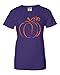 Go All Out XXX-Large Purple Womens Distressed Pumpkin Fall Halloween Fashion T-Shirt