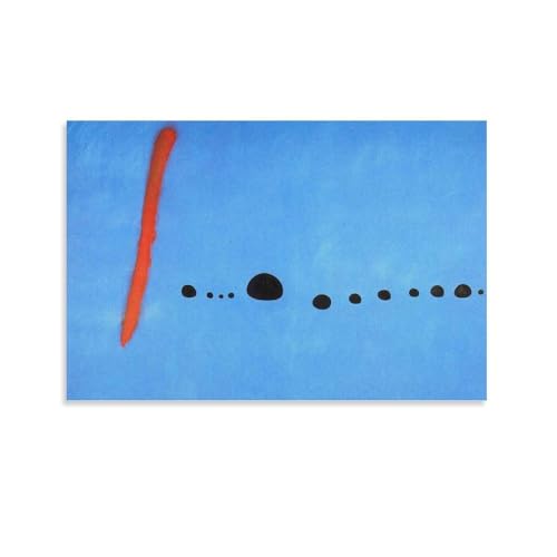 Toile bleue Joan Miró 40 x 60 cm pour décoration de chambre à coucher