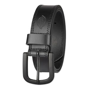 Dickies mens Genuine Leather Belt – Durable Casual Style, Regular & Big and Tall Sizes