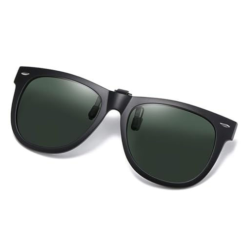 Image of Polarized Clip-on Sunglasses Over Prescription Glasses Anti-Glare UV Protection Flip-up Sun Glasses
