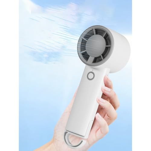 Image of SKYTONE Hand Fan Portable, Powerful Hand Fan Cute Design 5 Speed-13000 RPM, Lightweight-Compact & Lightweight - Ideal for Home, Office, Outdoor (Navy White)