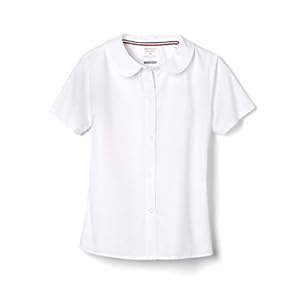 French Toast Girl’s Short Sleeve Peter Pan Collar Blouse (Standard and Plus)