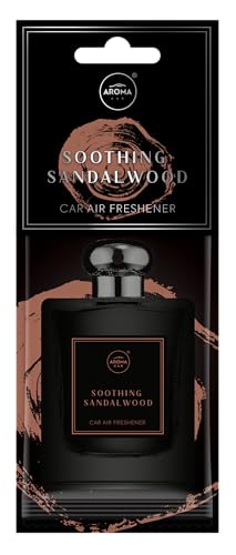Image of Aroma Car Perfume Hanging Car Air Freshener, Soothing Sandalwood (Pack of 3)