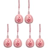 Abaodam 6 pcs Cherry Blossom Water Sound Bell phone charm good lucky charm bell phone lanyard women backpack phone pendant car accesories Sakura Design Ornament suspenders Miss key copper