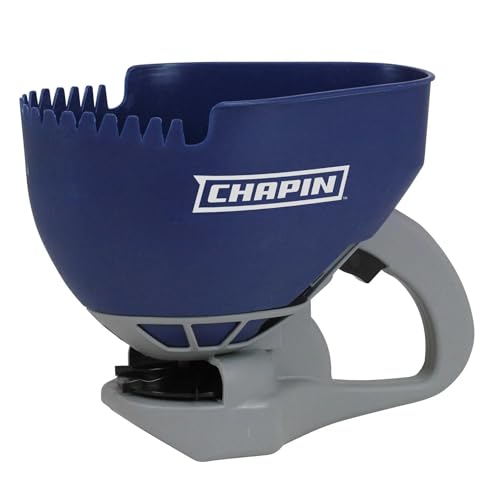 Chapin 8705A Spreader, Salt and Ice Melt, Hand Crank, Lightweight, Portable, Toothed Edge Scoop, Thumb Control Gate and Impeller, Even Spread, Ideal for Small Spaces, Made in USA, 0.3 Gal (1.6Ltr) by Chapin International - Used condition - US$21.99