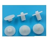 Generisch 28102B 0,5 m Kunststoff-POM-Zahnrad, Durchmesser 15 mm, 28 Zähne + 10 Zähne, zweilagiges Zahnrad, 2,15 mm Loch, DIY-Spielzeugteile, Zubehör, 28 + 10 Zähne, 10 Stück(28102B-12.5H)