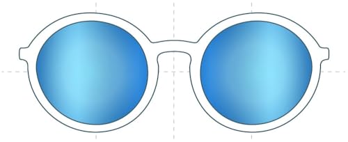 Sunglass Fix Replacement Sunglass Lenses Compatible for Carolina Lemke Unknown Model 53mm (Polarized SFx Ultra Light-Blue Mirror Black Pair)