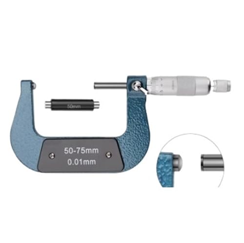 BIRAN Gauge Pipe Wall Thickness Micrometer 266-103 50-75mm Ball Head Round Head Centimeter Card Measuring Pipe Micrometer Instruments