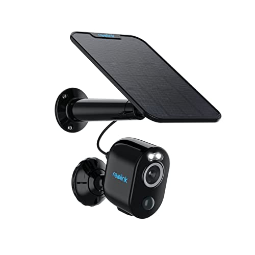 REOLINK 5MP Solar Security Cameras Outdoor Wireless, Spotlight Color Night Vision, 2.4G/5Ghz WiFi Home Surveillance, Solar/Battery Powered, Human/Car Detection, Local Recording, Argus 3 Pro