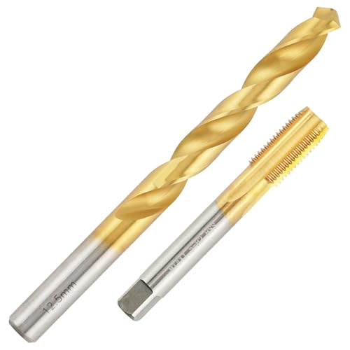 Aceteel M14x1.5 Ti-Coated Tap and 12.5mm Drill Bit Set