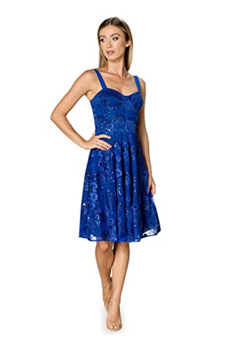 Image of Dress The Population Women's Adelina Fit and Flare Midi Dress
