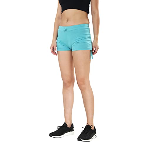 Image of TWGE Womens Cotton Hot Shorts - Short Pants for Ladies Stretchable Athletic Shorts Comfortable Fit with Elastic Waistband - Active Wear Ideal for Gym Yoga & Nightwear