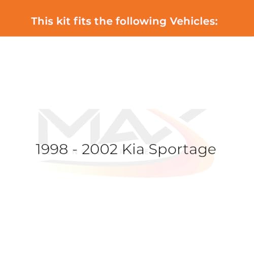 Image of Max Advanced Brakes Front Brake Kit Compatible With 1998 1999 2000 2001 2002 Kia Sportage Replacement Premium OE Disc Brake Rotors and Ceramic Brake Pads