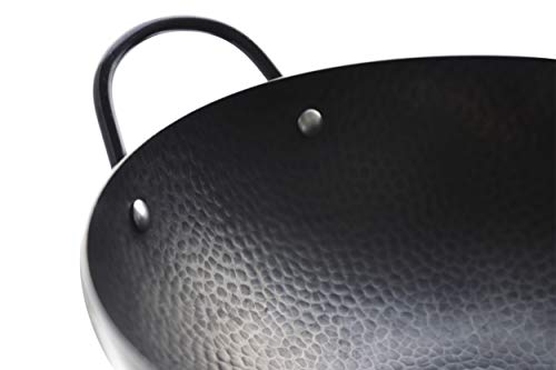 JIA-Carbon-Steel-Companion-Wok-with-Lid-32CM-Black