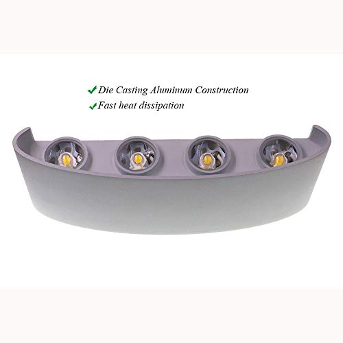 Applique murale LED étanche IP65 luminaire intérieur extérieur blanc chaud 4W - 3