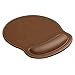 MoKo Alfombrilla de Ratón Ergonómica con Reposamuñecas, Cojín de Ratón de Cuero Suave con Soporte para Muñeca y Base Antideslizante, Duradera y Impermeable para Trabajadores y Jugadores, Marrón