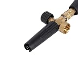 Glomora Foam Pistolet, wysoko ciśnieniowe pistolet z pistoletu wielofunkcyjnego pod wysokim ciśnieniem pistolet wodny, pistolet wodny 200 barów, butelka 1l, do mycia i czyszczenia