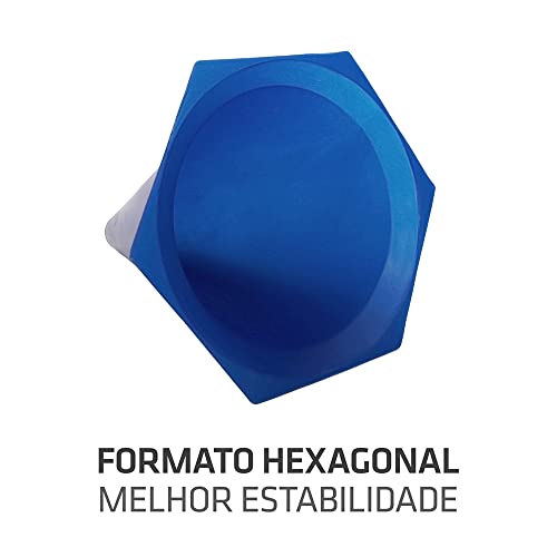 Cone de Marcação de Plástico Muvin – 24cm – Kit com 12 - Treino Funcional – Agilidade – Treinamento