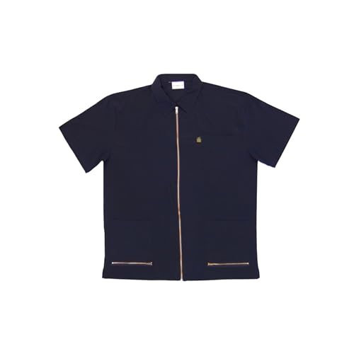 Image of King Midas Professional Barber Jacket for Men - Ultra Lightweight Short Sleeve Barber Smock