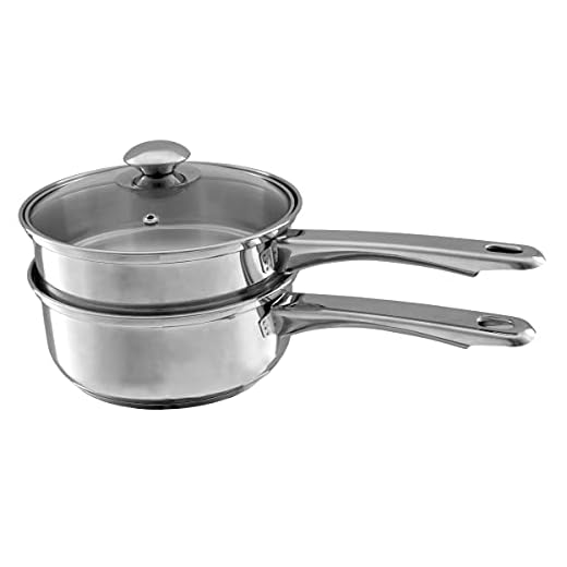 Stainless Steel 6 Cup Double Boiler – 1.5 Quart Saucepan 2-in-1 Combo with Vented Glass Lid- Kitchen Cookware with Measurements by Classic Cuisine