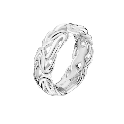 Miabella 925 Sterling Silver Italian 7mm Byzantine Band Ring for Women Made in Italy (9)