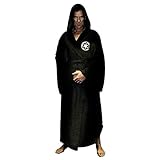 Material: Polyester. Herren Bademantel mit Kapuze Star Wars Bademantel Jedi Empire Herren Winter langer Bademantel Herren Bademantel Gr. L, Schwarz