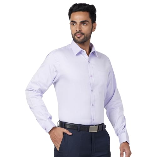 Image of Raymond Slim Fit Pure Cotton Structure Pattern Semi Cut Away Collar Formal Shirt