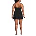 Lands' End Women's SlenderSuit V-Neck Wrap Swim Dress One Piece Swimsuit 12 Black