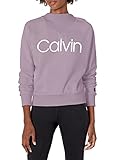 Calvin Klein Performance Women's V-Shaped Mock Neck Pullover Top, Smoky Lilac, M