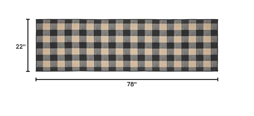 Vhcbrandsblackcheckindoorrugrunnerrect22x78polyesterarearugaccentrugfloordecorblackcheckcollectionrectangle22x78countryblack Urban Country Home Decor Vhc brands black check indoor rugrunner rect 22×78 polyester area rug accent rug floor decor black check collection rectangle 22×78 country black urban country home decor