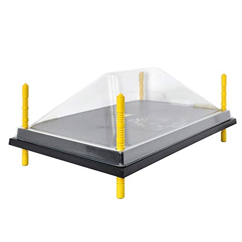 VOSS.farming Kükenaufzucht Komplettset für bis zu 55 Küken 40x60cm Wärmeplatte und Abdeckung + Tränke + Futterautomat + Tränkenwärmer, robust, Aufzucht Küken Frostschutz