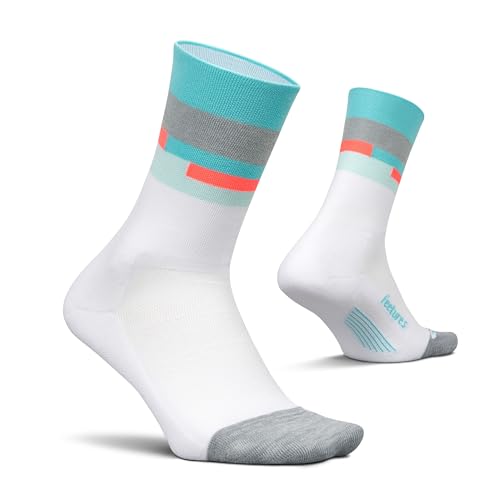 Image of Feetures Elite Light Cushion Mini Crew Sock - Sport Sock with Targeted Compression