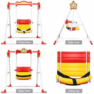 Maanit Garden & School Toy Swing for Children Babies Indoor Outdoor (Multicolour)(Alloy Steel, Single Seater), 10 Centimeters, 25 Centimeters|1 Count
