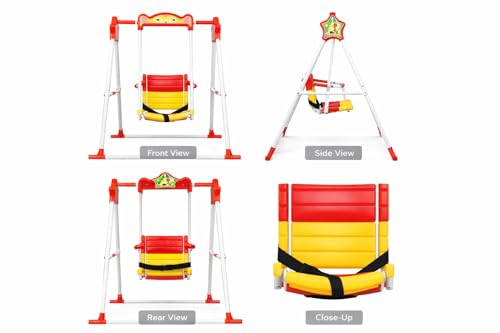Maanit Garden & School Toy Swing for Children Babies Indoor Outdoor (Multicolour)(Alloy Steel, Single Seater), 10 Centimeters, 25 Centimeters|1 Count