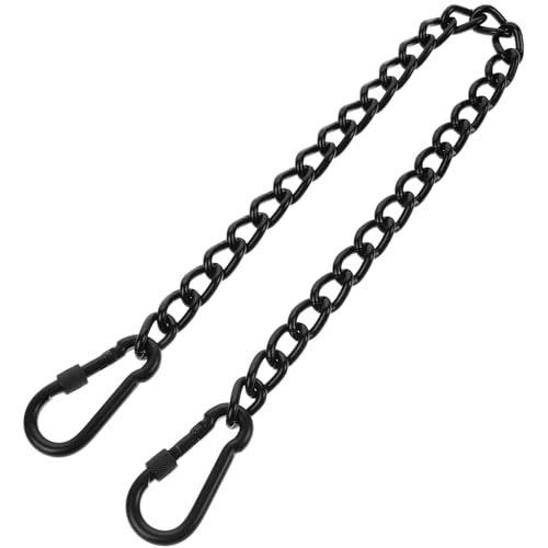 ifundom Porch Swing Chain Heavy Duty Swing Hanger Hook Chain Link Gate Lock Swing Hanging Chain Ceiling Mount Bracket Steel Swivel Swing Hanger Hammock Swing Hanger Hammock Fixings Black