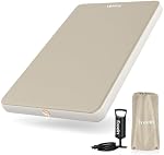 Freein 4" Drop Stitch Camping Sleeping Pad,Double 76" x 51" | 4" Thick Inflatable Mattress, Drop-Stitch Technology, Portable 2-Person Sleeping Mat, 11 lbs with Hand Pump